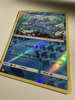 Pokemon TCG Golduck Sun & Moon - Cosmic Eclipse 41/236 Reverse Holo Uncommon - Image 1