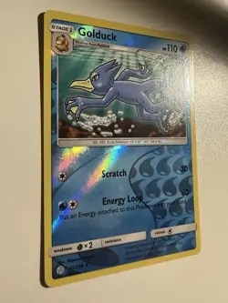 Pokemon TCG Golduck Sun & Moon - Cosmic Eclipse 41/236 Reverse Holo Uncommon - Image 2