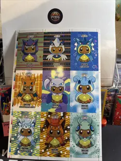 Pokemon Let’s Go Eevee Poncho Cracked Ice Uncut Sheet Rare. Cheapest On eBay! - Image 1