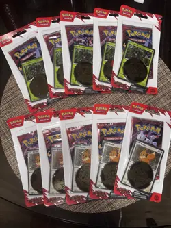 Pokemon Destined Rivals Single Pack Blister with promo- lot of 10 - Image 1