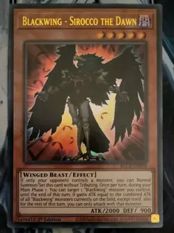 BLCR-EN058- Blackwing - Sirocco the Dawn - Ultra Rare - 1st Ed - New - YuGiOh - Image 1