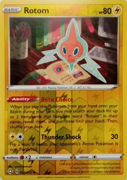 034/072 ROTOM REVERSE HOLO SHINING FATES POKEMON CARD - Image 1
