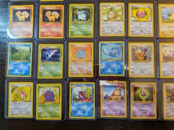 Pokemon WOTC Vintage Collection Cards Base Sets 1999 Binder Folder Lot 117 Cards - Image 2