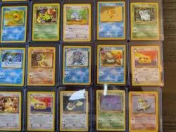 Pokemon WOTC Vintage Collection Cards Base Sets 1999 Binder Folder Lot 117 Cards - Image 5