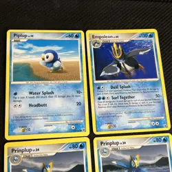 Piplup 71/100 Prinplup 44/100 Empoleon 17/100 Majestic Dawn Pokemon Card 4 HP - Image 2