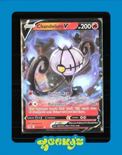 Pokemon TCG Chandelure v Fusion Strike Holo Ultra Rare Card 039/264 - Image 1