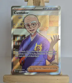 Pokemon TCG Twilight Masquerade Caretaker Ultra Rare Card 203/167 - Image 1