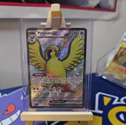 Pokemon TCG Card Pidgeot ex 221/091 Shiny Full Art Paldean Fates - Image 1