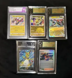 Pokemon TCG Graded Card Slab Bundle X 5 - Image 1