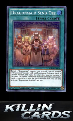 Dragonmaid Send-Off CHIM-ENSE3 Super Rare Chaos Impact YuGiOh Card NM - Image 1