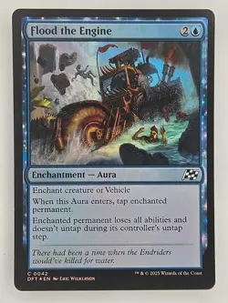Magic The Gathering - 0042 Flood The Engine - Common Foil - Aetherdrift - Image 1