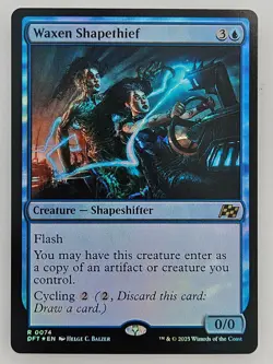 Magic The Gathering - 0074 Waxen Shapetheif - Rare Foil - Aetherdrift - Image 1