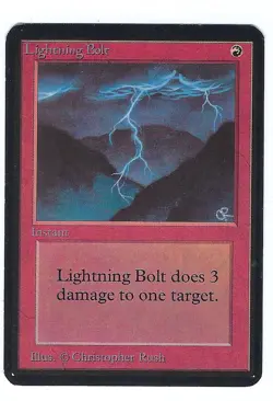Lightning Bolt MTG Limited Edition ALPHA NM Magic The Gathering - Image 1