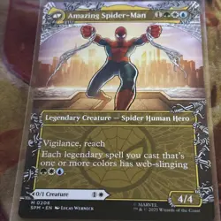 MTG Peter Parker Amazing Spider-Man 208 Mythic Foil Borderless Marvel Spider-Man - Image 2