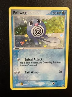 2004 Pokemon Card - Poliwag FireRed & LeafGreen 75/112 Reverse Holo TCG - Image 1