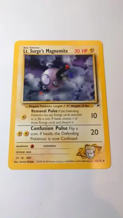 Pokemon TCG Lt. Surge's Magnemite Gym Heroes 50/132 Regular - Image 1