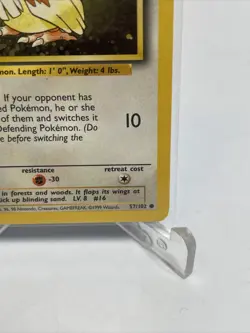 PIDGEY - Base Set - 57/102 - Common - Pokemon Card - Unlimited Edition - NM - Image 5
