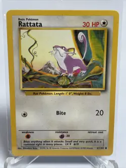 Pokemon TCG - Rattata - Base Set Unlimited - 61/102 Common - Near Mint - Image 2