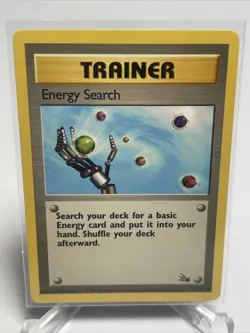 3x ENERGY SEARCH - Fossil Set - 59/62 - Common Pokemon Card Unlimited Edition NM - Image 2