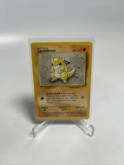 Sandshrew Unlimited Pokemon Base Set Common Card 62/102 NM Near Mint WOTC - Image 1