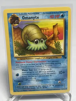 Pokemon Omanyte 52/62 - Fossil set common - Same day shipping - NM/M Card - Image 2