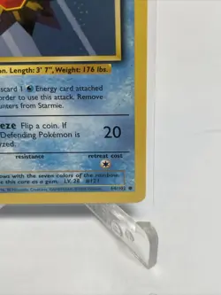 Starmie 64/102 Base Set Common Unlimited Pokemon Card NM - Image 5