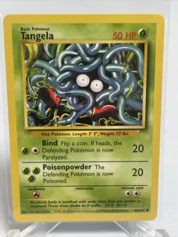 Tangela 66/102 Base Set Unlimited Pokemon 1999 WOTC NM - Image 2