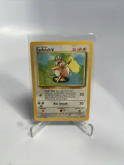 Pokemon TCG Farfetch'd Base Set 27/102 Regular Unlimited Uncommon LP-NM Vintage - Image 1
