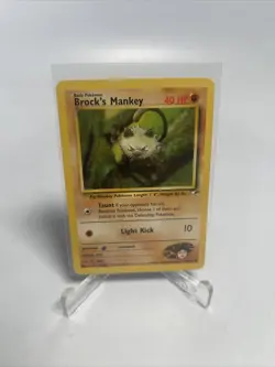 Brock's Mankey 67/132 NM - Gym Heroes Pokemon Card Near Mint - Image 1