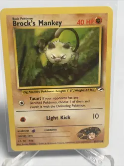 Brock's Mankey 67/132 NM - Gym Heroes Pokemon Card Near Mint - Image 2