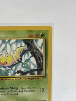POKEMON WEEDLE 69/102 BASE SET COMMON NEAR MINT - Image 4