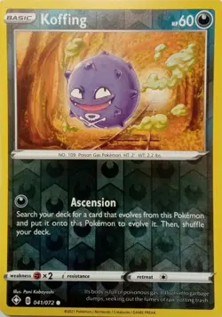 041/072 KOFFING REVERSE HOLO SHINING FATES POKEMON CARD - Image 1
