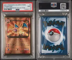 Pokemon 2021 Charizard #4 Gold Metal Ultra Premium Collection Celebrations PSA 9 - Image 3
