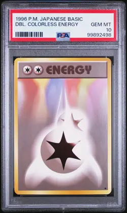 1996 POKEMON BASE SET JAPANESE DOUBLE COLORLESS ENERGY PSA 10 - Image 1