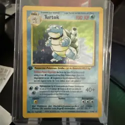 Pokemon German Turtok/Blastoise 1st Edition Base Set 2/102 Holo RARE NM - Image 1