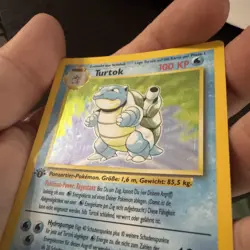 Pokemon German Turtok/Blastoise 1st Edition Base Set 2/102 Holo RARE NM - Image 5