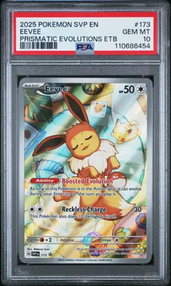 2025 POKEMON SVP EN-SV BLACK STAR PROMO #173 EEVEE PSA 10 - Image 1