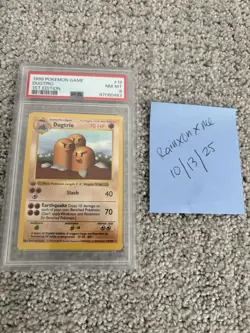 Pokemon 1999 Dugtrio 19/102 Base Set 1st Edition PSA 8 NM-MT - Image 2