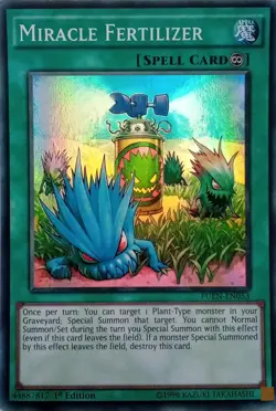 FUEN-EN053 MIRACLE FERTILIZER SUPER RARE 1ST EDITION YuGiOh CARD - Image 1