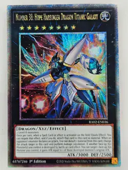 Yu Gi Oh - RA02-EN036 Number 38: Hope Harbinger Dragon Titanic Galaxy Quarter - Image 1