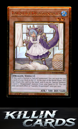 1st Edition Laundry Dragonmaid MAGO-EN021 Premium Gold Rare Maximum Gold YuGiOh - Image 1