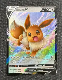 Eevee V SWSH065 SWSH: Sword & Shield Promo Cards Holo Pokemon TCG - NM - Image 1