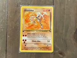 ~ESP~ SPANISH Hitmonlee Fossil 22 Unlimited Pokemon Card 1st edition - Image 1