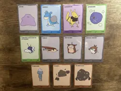 Dysfunctional Passholder Pokenot 11 Card Lot Evolutions Derpy Parody - Image 1