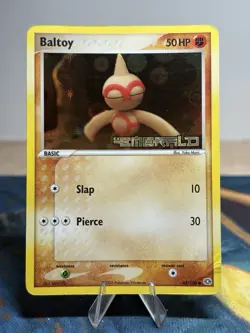 Baltoy 43/106 Ex Emerald Reverse Holo Stamped Yuka Morii Pokemon Card MP - Image 1