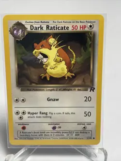 Dark Raticate 51/82 Unlimited Team Rocket NM-Mint Vintage Pokemon Card - Image 2