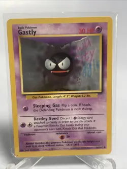 Pokemon Card Gastly 50/102 Base Set Unlimited WOTC Vintage NM Near Mint - Image 2