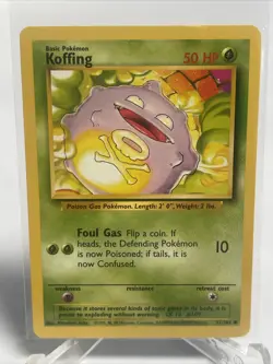 Pokemon Card Koffing 51/102 Base Set Unlimited Vintage NM-Mint - Image 2