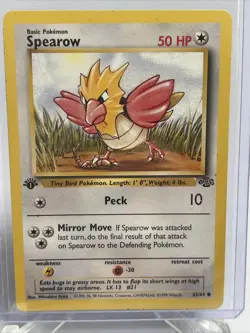 SPEAROW Pokemon Card - WOTC - 1st Edition - Jungle - 62/64 - NM - Image 2