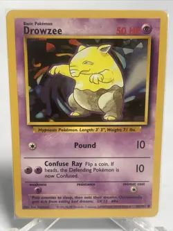 Drowzee (49/102) ~ NM [Base Set Unlimited] Vintage 1999 -WotC- Pokemon TCG Card - Image 2